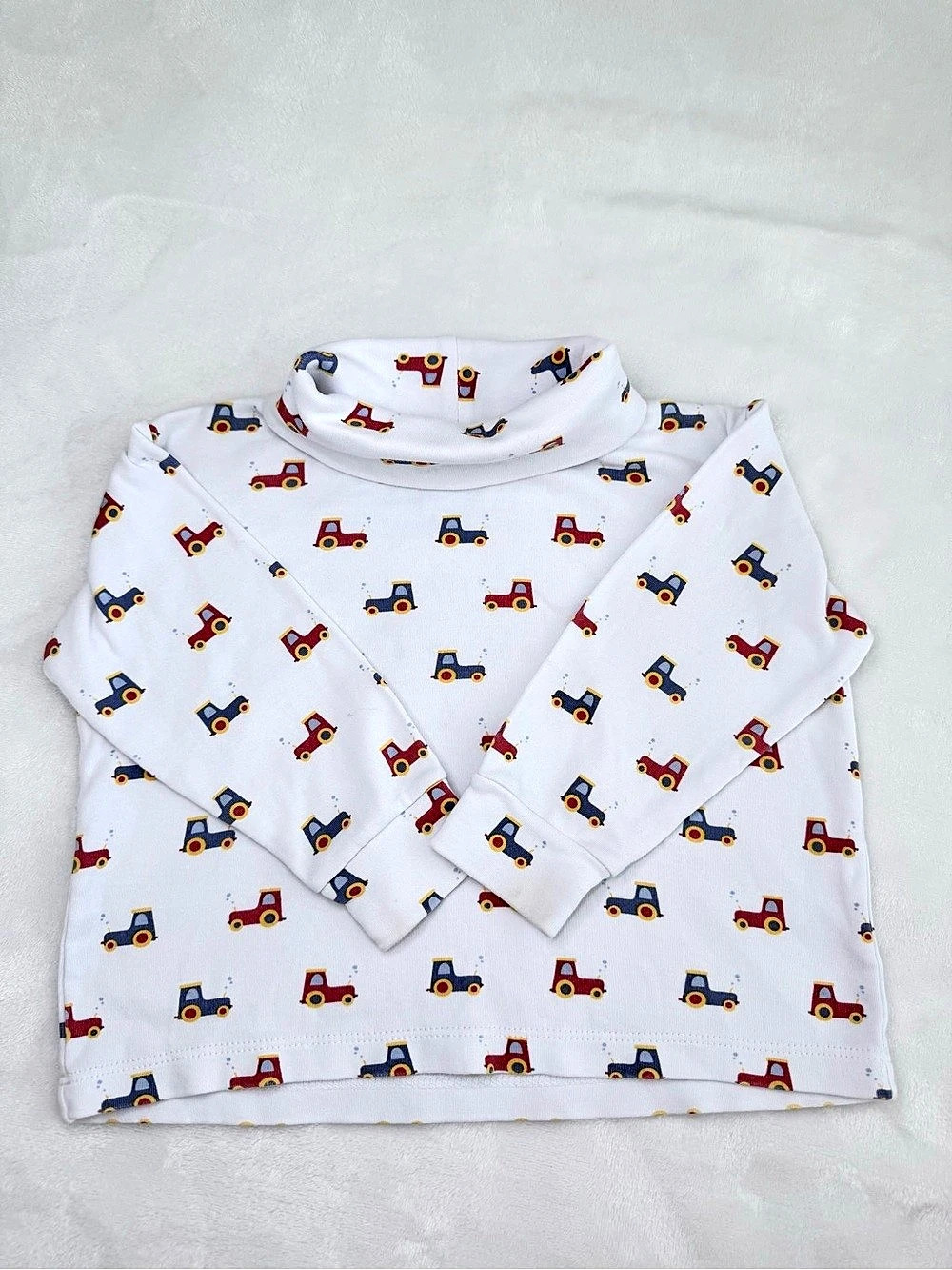Little English Vehicle Turtleneck Long Sleeve (size 3T)